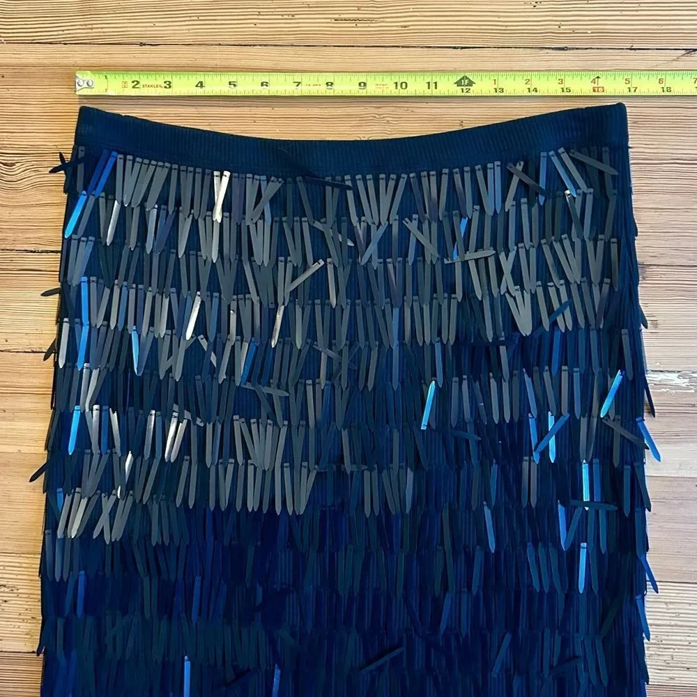 J. Crew Collection Sequin Fringe Midi Skirt. Size XL. NWT.